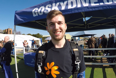 Gavin Saunders from our Basingstoke office completes 15,000ft charity skydive